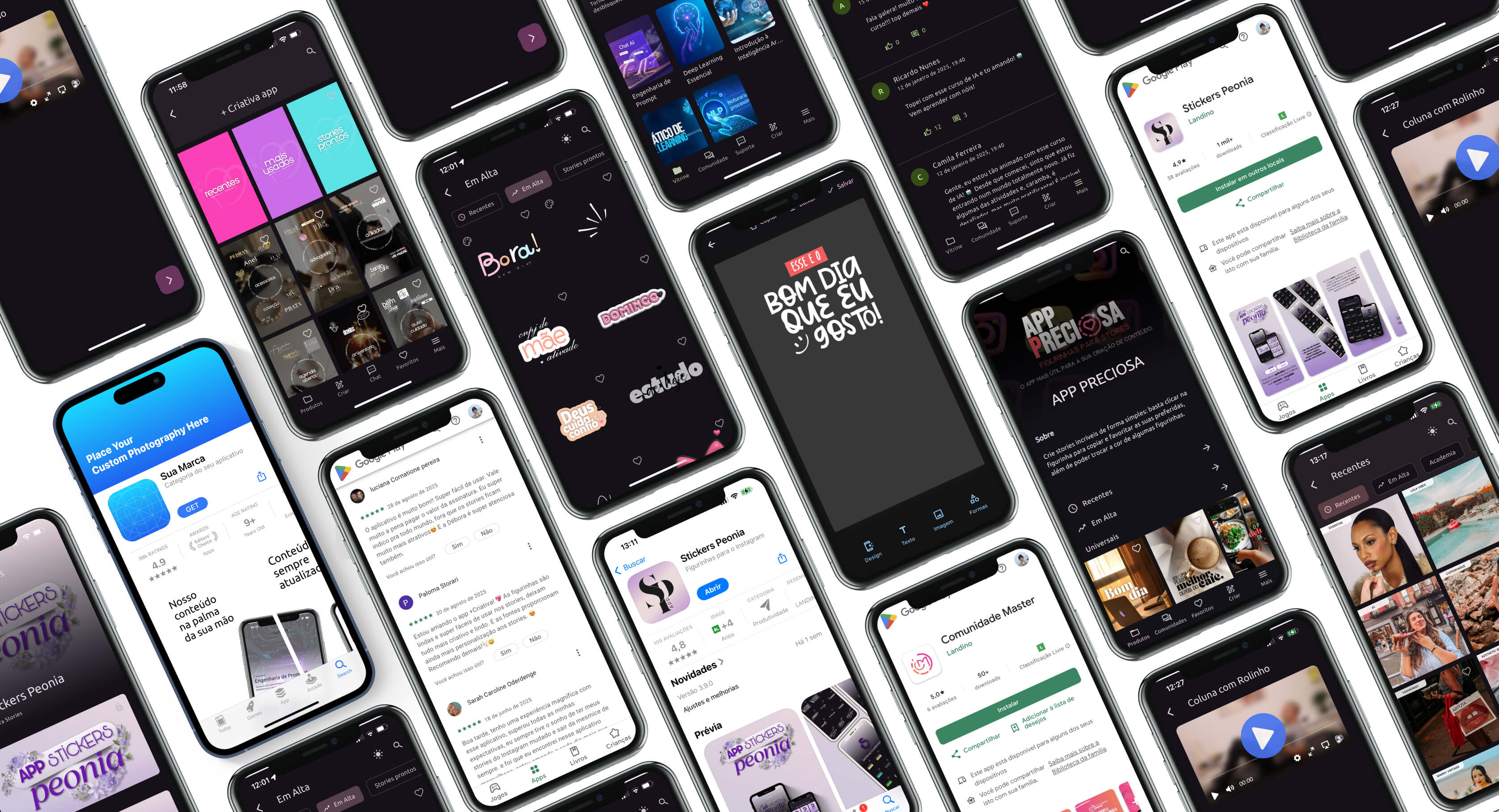 Apps criados com a plataforma Monefu