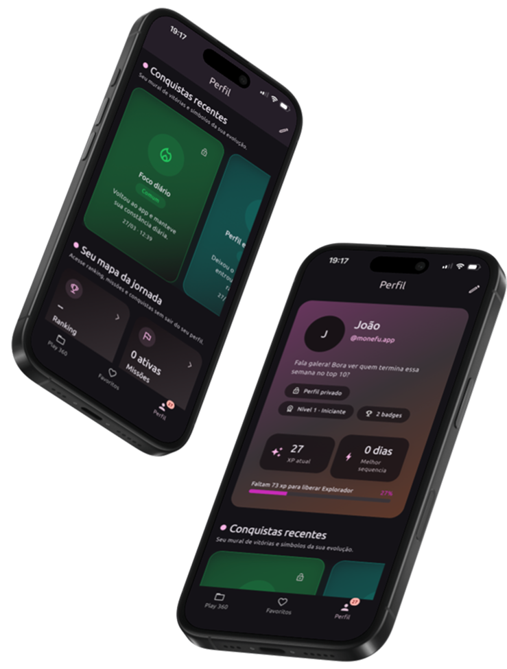 Gamificação no app Monefu