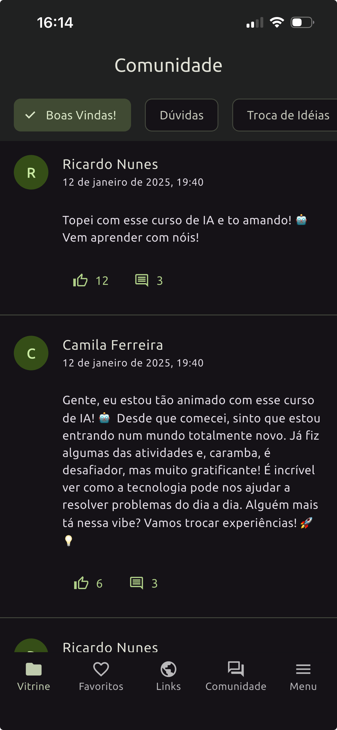 App screen