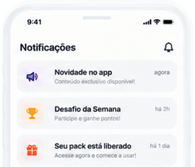 Notificações enviadas para usuários do app de figurinhas